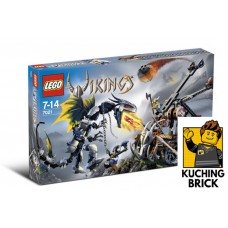 7021 VIKING Viking Double Catapult vs. the Armoured Ofnir Dragon